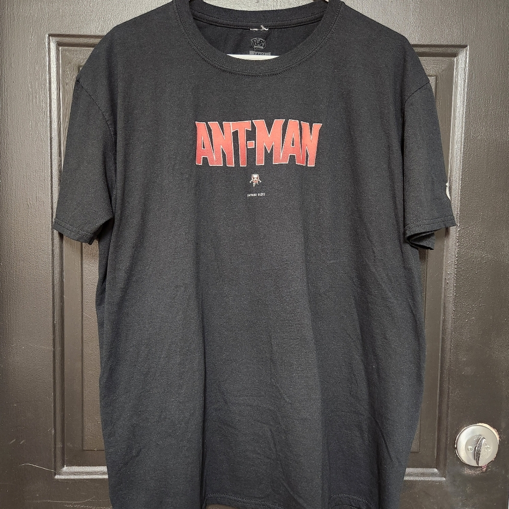 Antman Funko‎ Pop Marvel Mens Large T Shirt Black Superhero Paul Rudd Com…